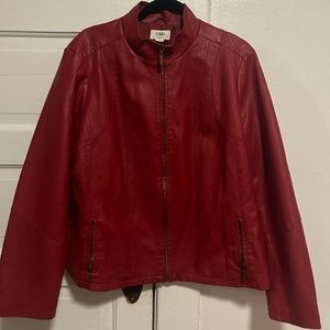 Burgundy leather jacket